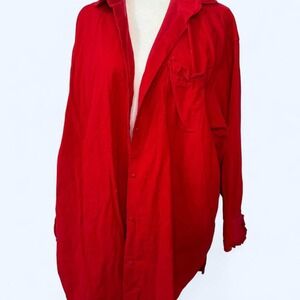 Red Victoria's Secret Country Authentic button-up shirt